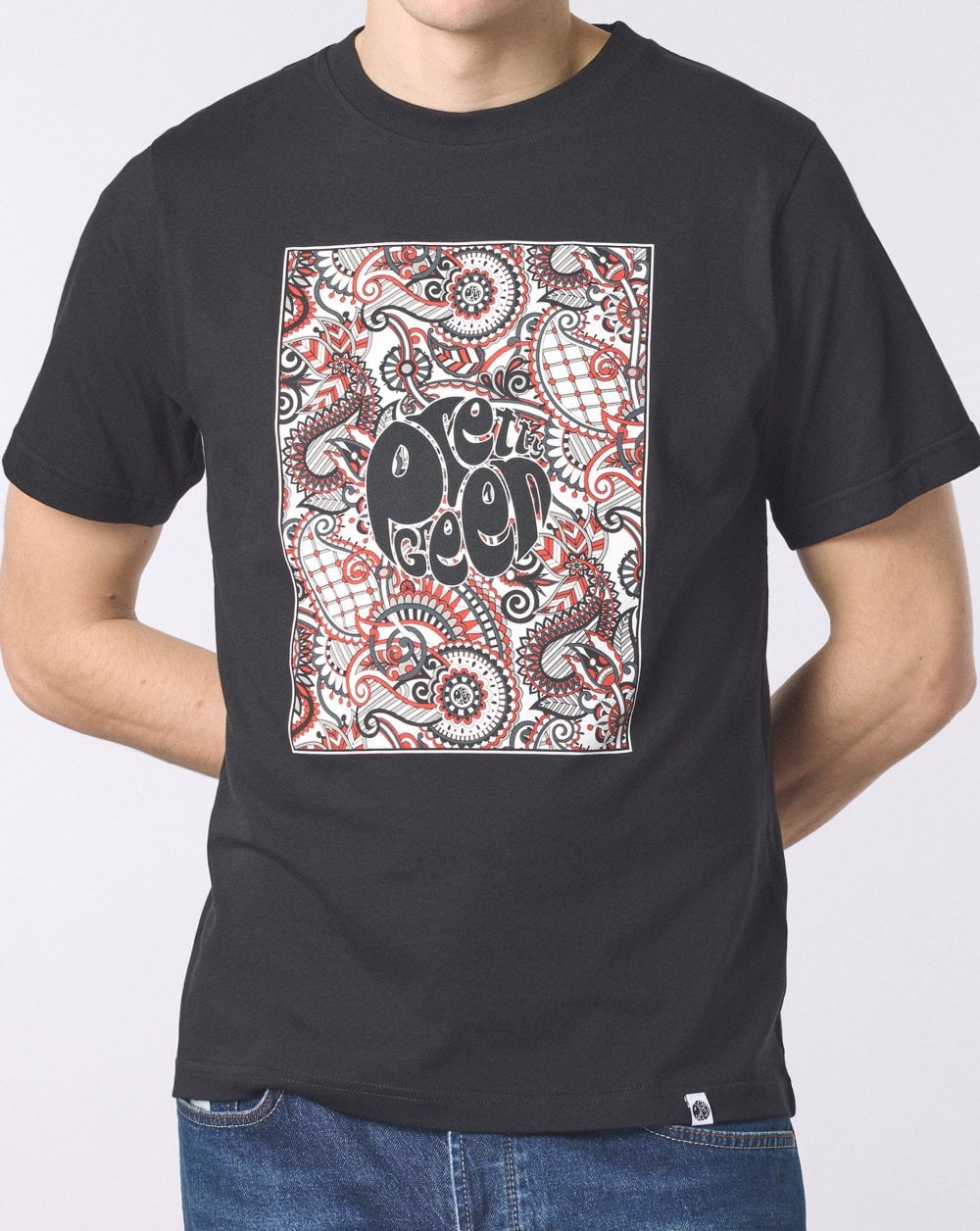 Schwarzes T-Shirt mit hübschem grünen Resonance Box Logo