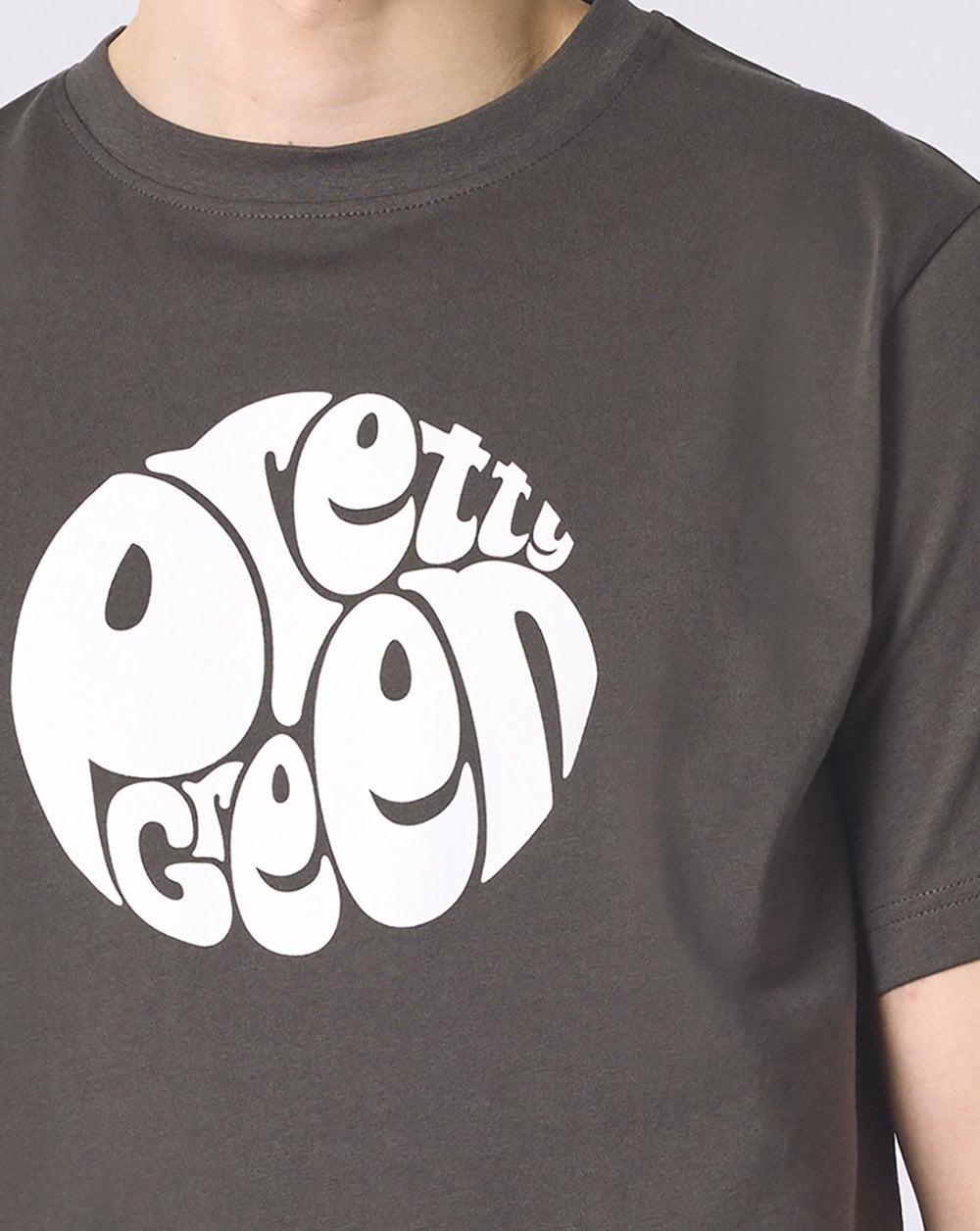 Hübsches grünes Gillespie-Logo-T-Shirt, Anthrazit