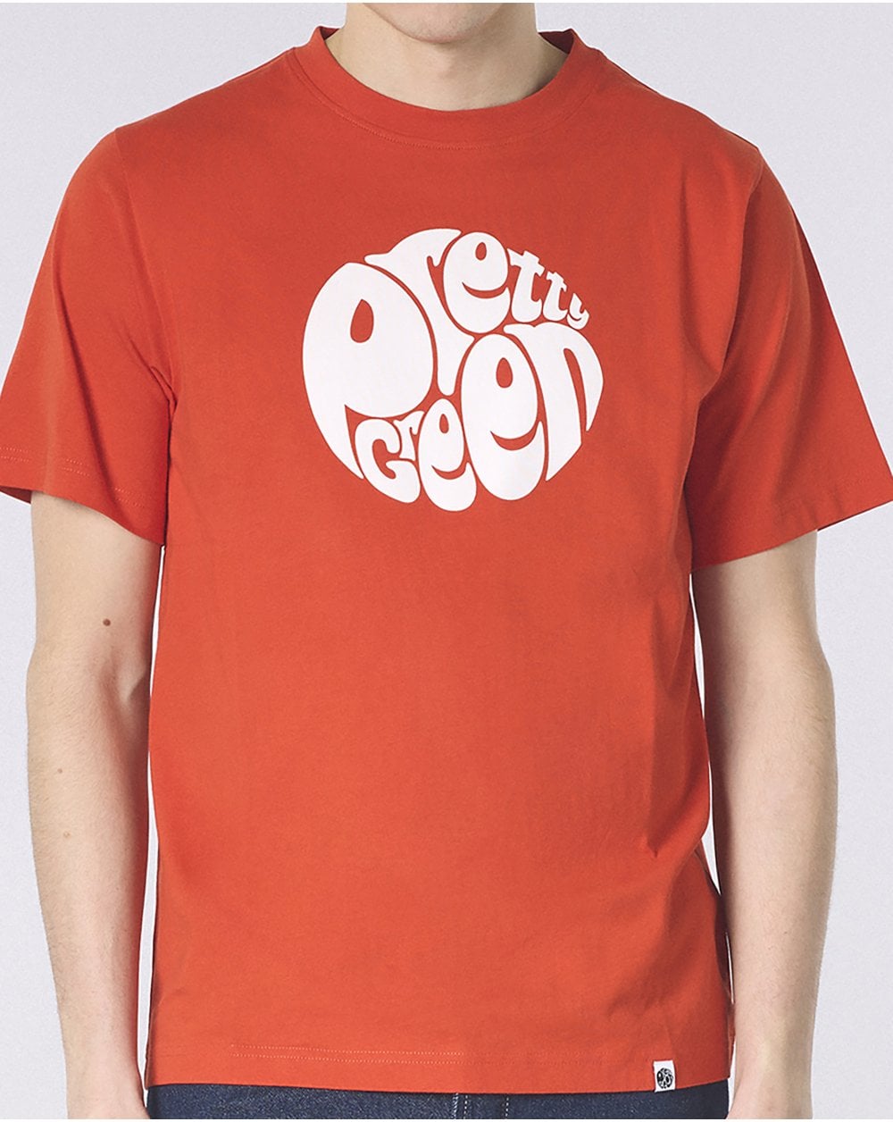 Hübsches grünes Gillespie-Logo-T-Shirt, leuchtend rot