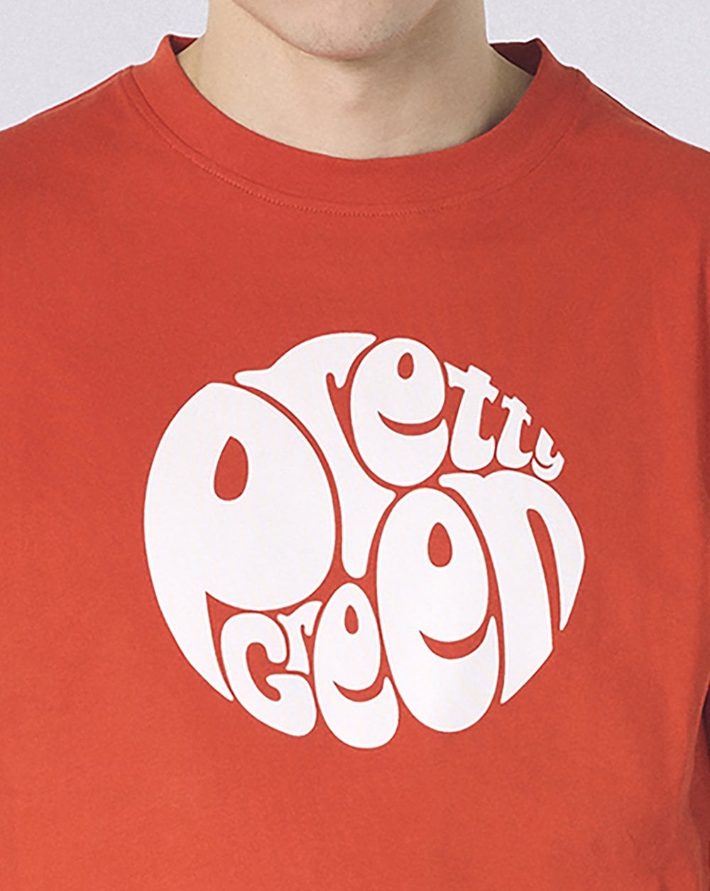 Hübsches grünes Gillespie-Logo-T-Shirt, leuchtend rot