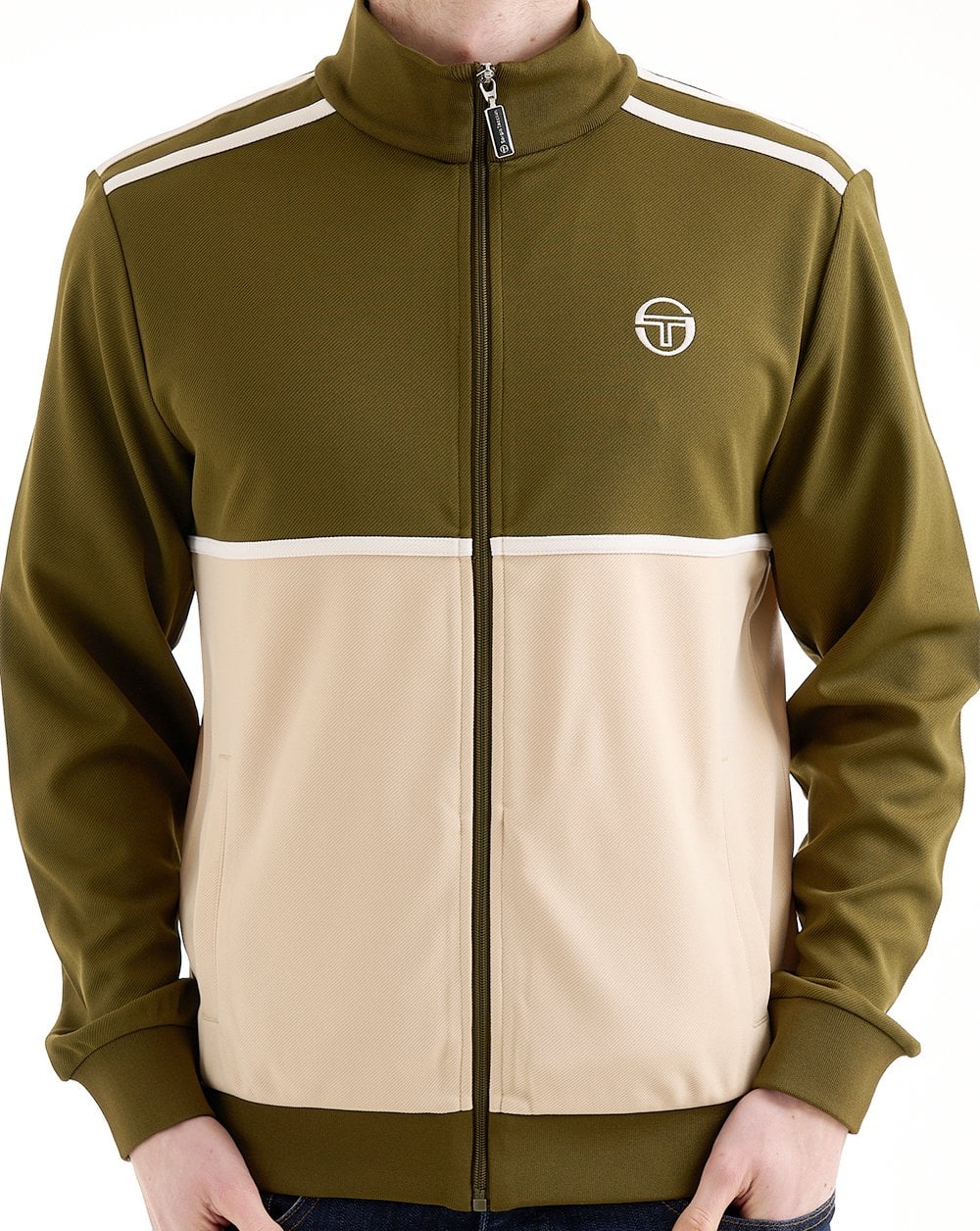 Sergio Tacchini Locchi Track Top Dunkeloliv / Sand