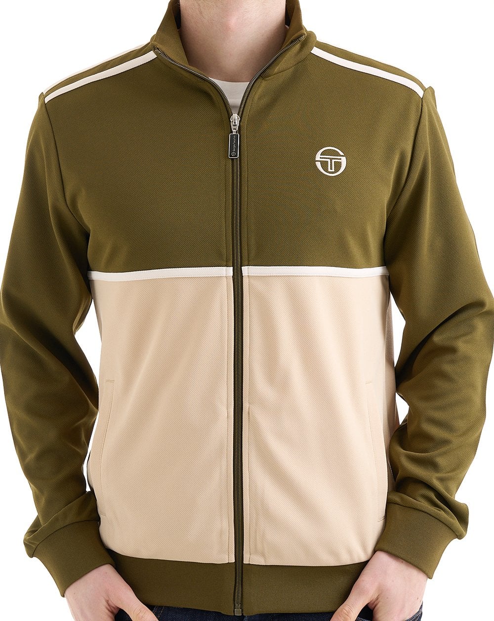 Sergio Tacchini Locchi Track Top Dunkeloliv / Sand