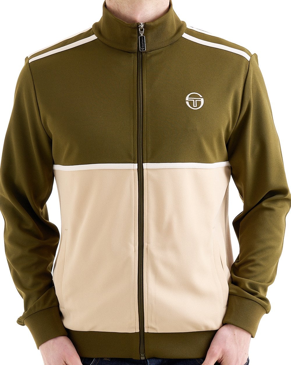 Sergio Tacchini Locchi Track Top Dunkeloliv / Sand