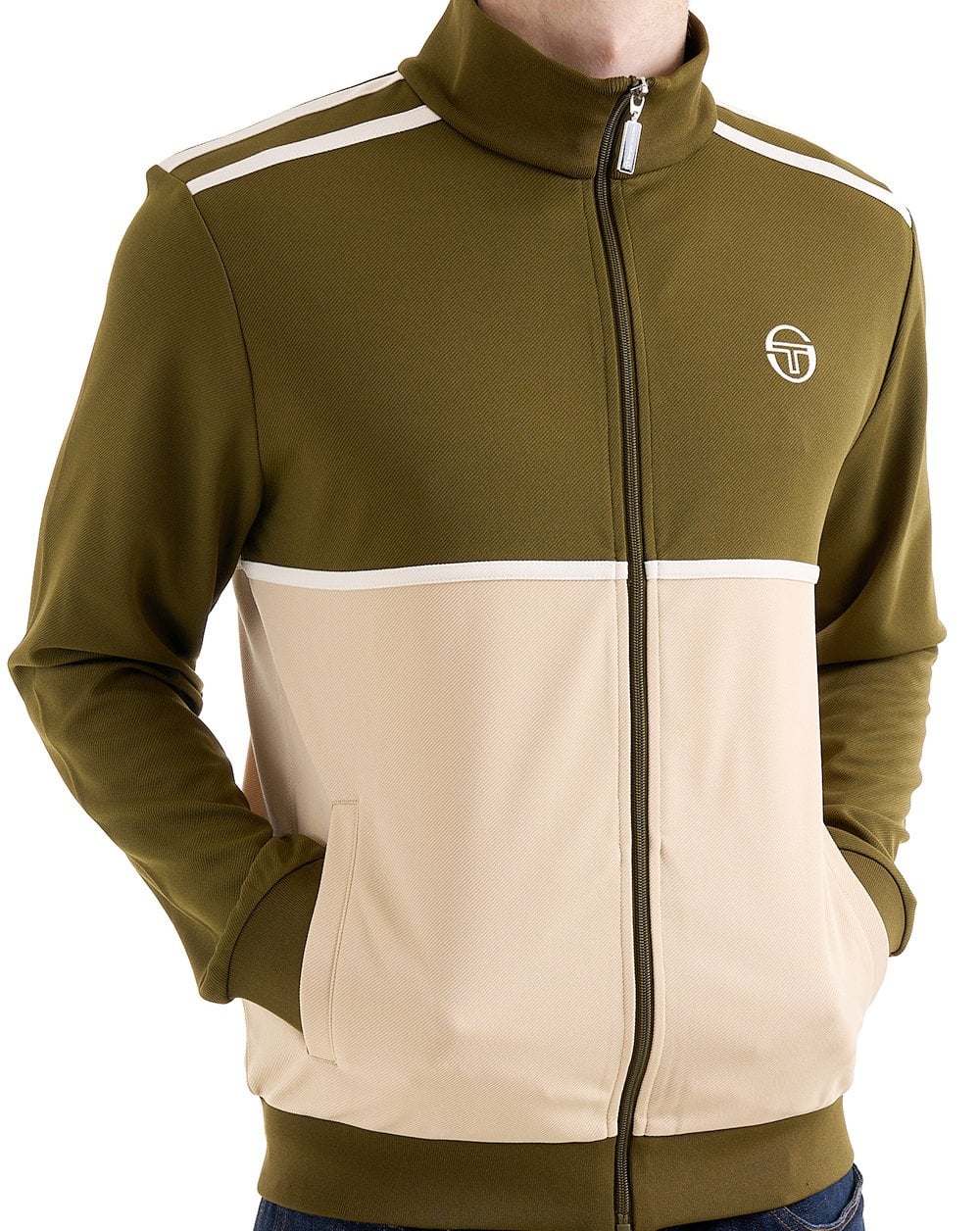Sergio Tacchini Locchi Track Top Dunkeloliv / Sand