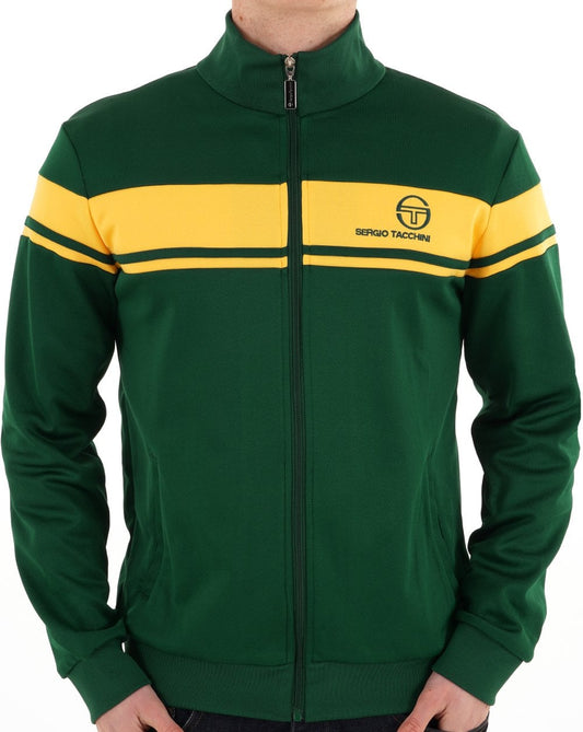 Sergio Tacchini Masters Trainingsjacke Dunkelgrün/Gelb