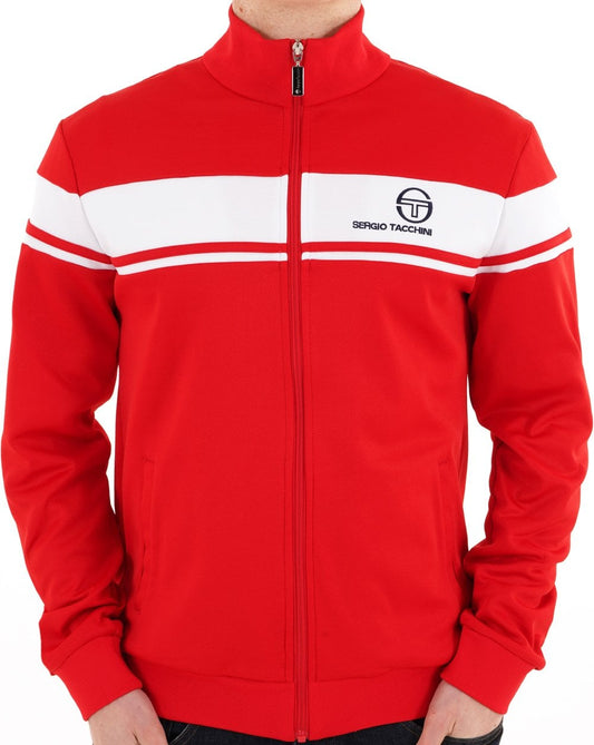 Sergio Tacchini Masters Trainingsjacke Dunkelrot/Weiß