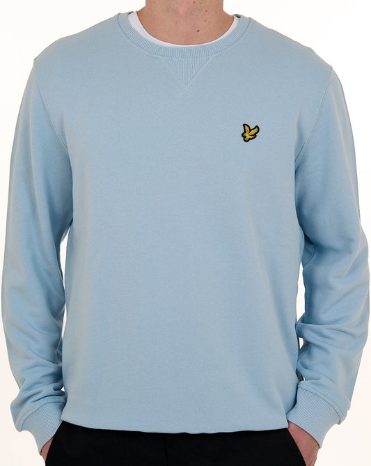 Lyle & Scott Sweatshirt mit Rundhalsausschnitt, Opalblau