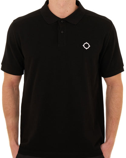 MA.STRUM Piqué-Polo Jet Black