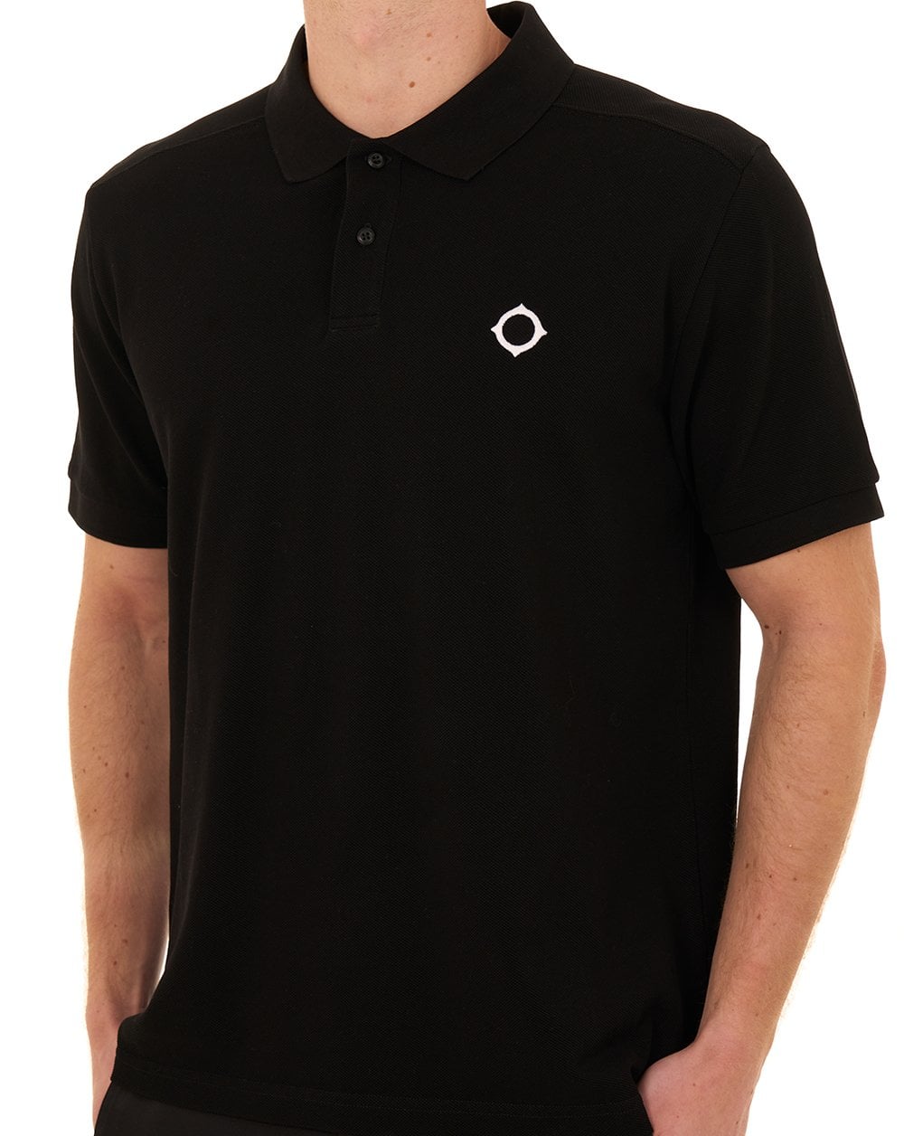 MA.STRUM Piqué-Polo Jet Black