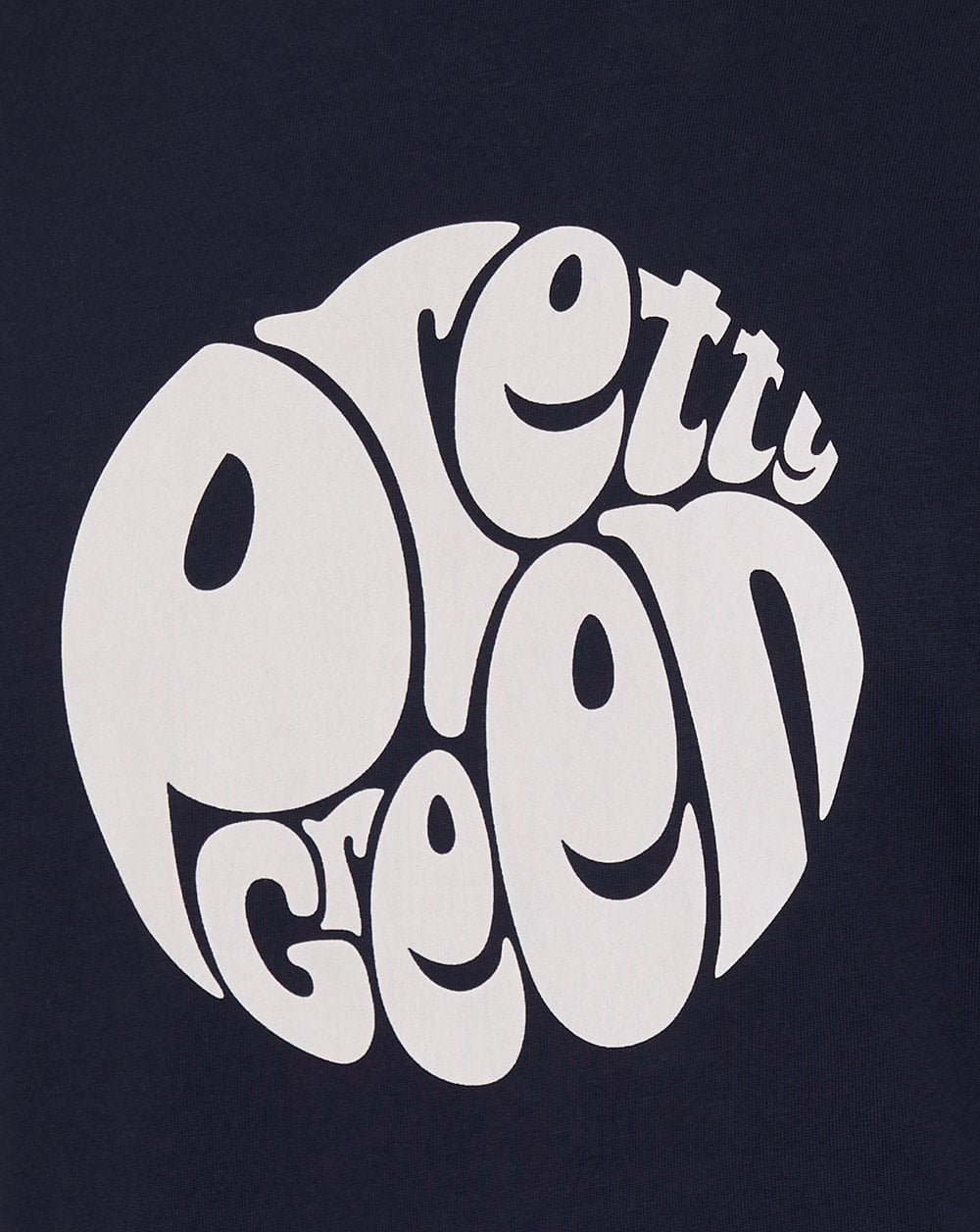 Pretty Green Gillespie Logo T-Shirt, Marineblau/Weiß