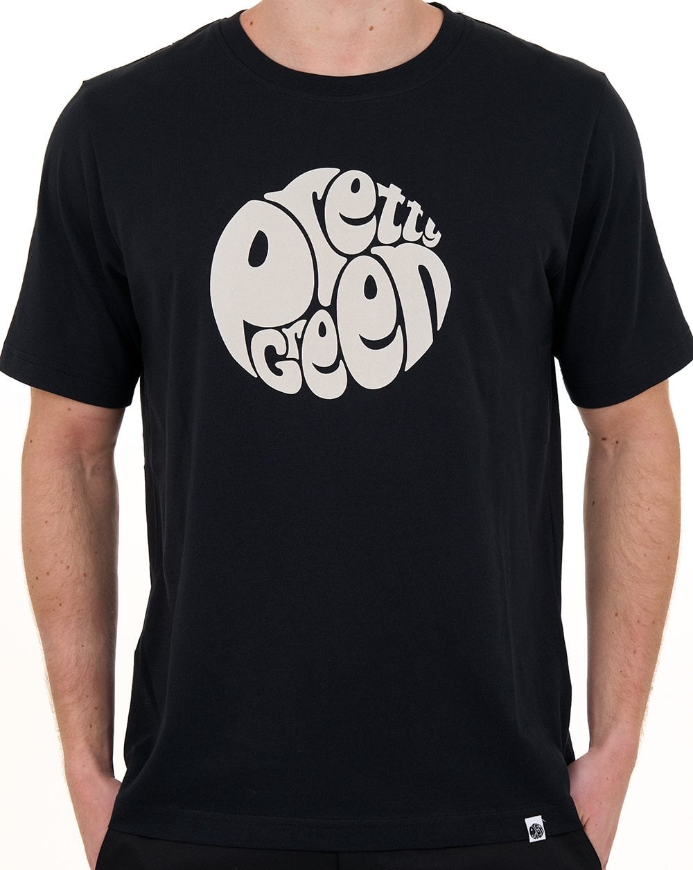 Pretty Green Gillespie Logo T-Shirt Schwarz/Grau