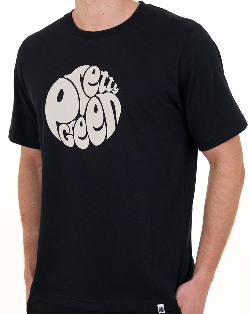 Pretty Green Gillespie Logo T-Shirt Schwarz/Grau