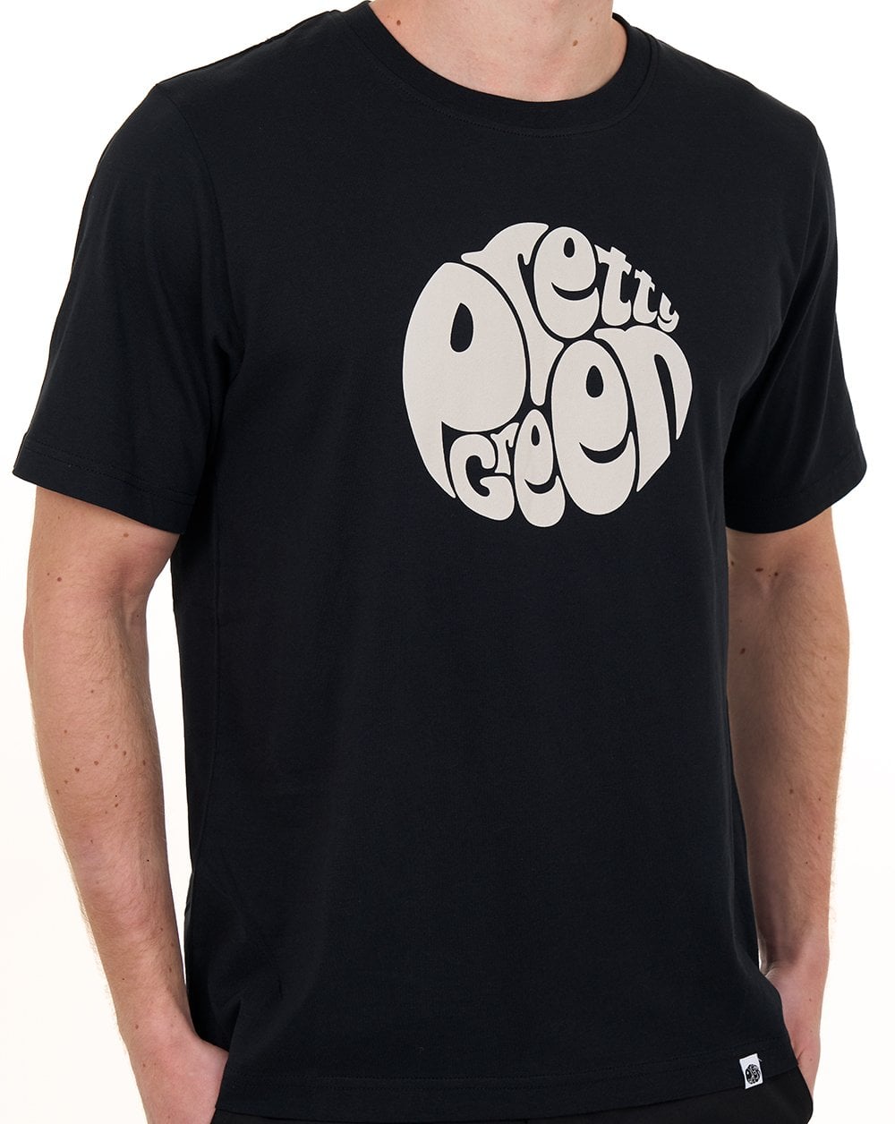 Pretty Green Gillespie Logo T-Shirt Schwarz/Grau