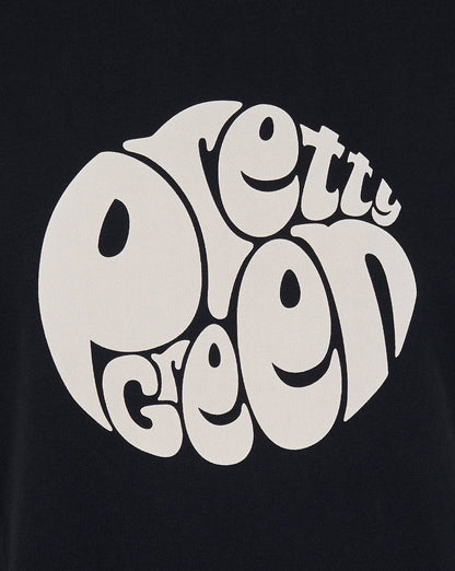 Pretty Green Gillespie Logo T-Shirt Schwarz/Grau