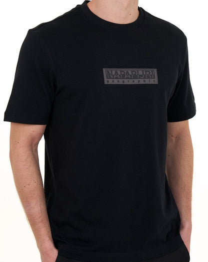 Napapijri T-Shirt mit kleinem Box-Logo, Schwarz