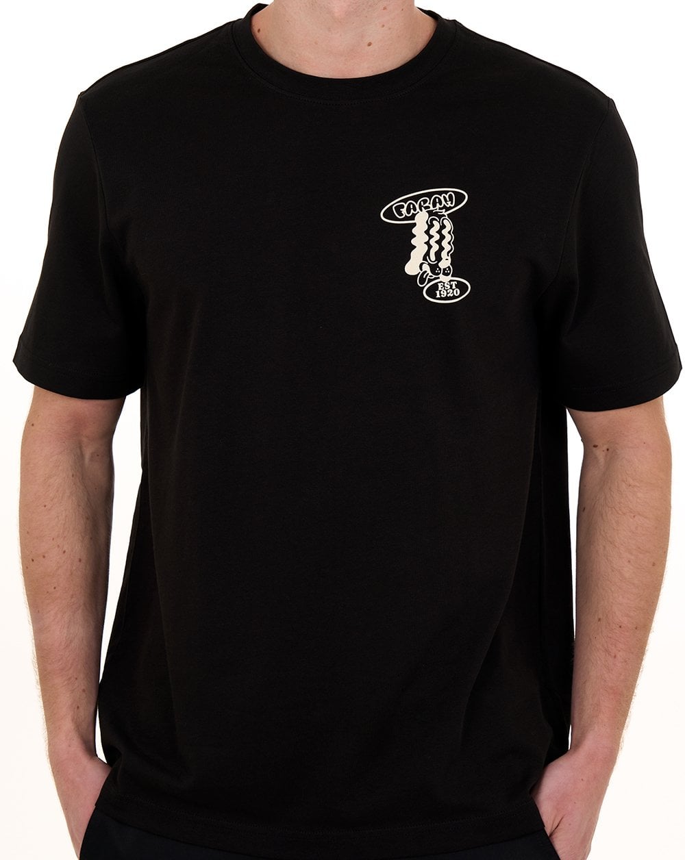 Farah Tristan Grafik-T-Shirt Schwarz