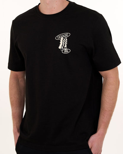 Farah Tristan Grafik-T-Shirt Schwarz