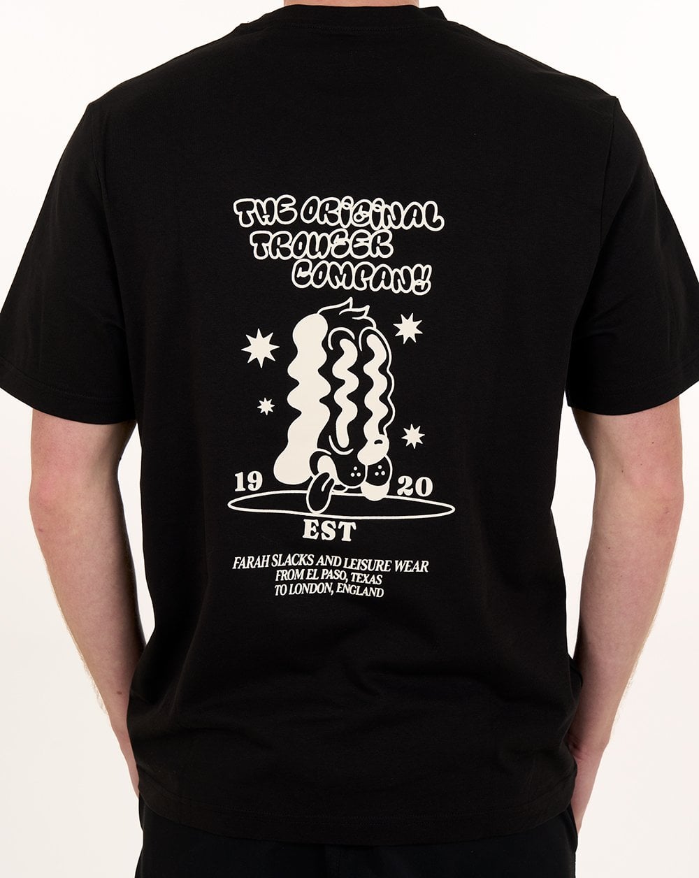 Farah Tristan Grafik-T-Shirt Schwarz