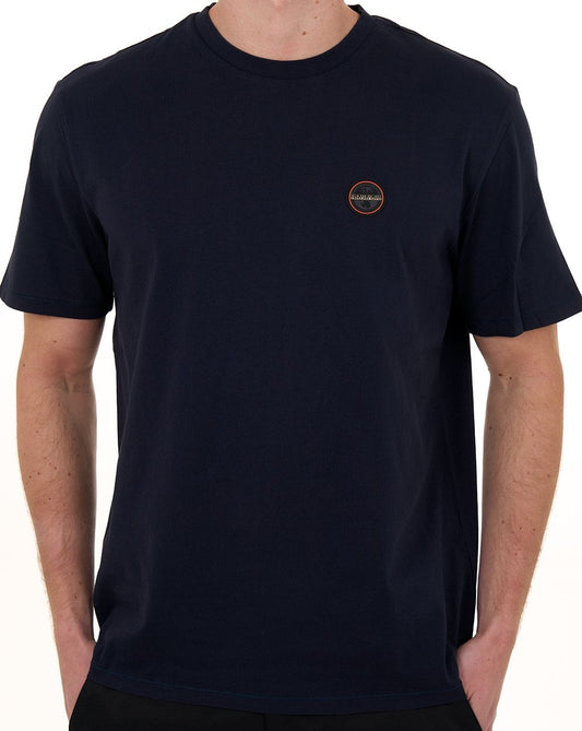 Napapijri Napapijri T-Shirt mit kleinem Abzeichen, Marineblau