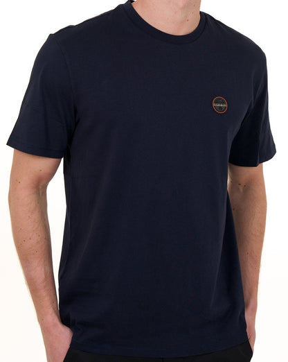 Napapijri T-Shirt mit kleinem Abzeichen, Marineblau