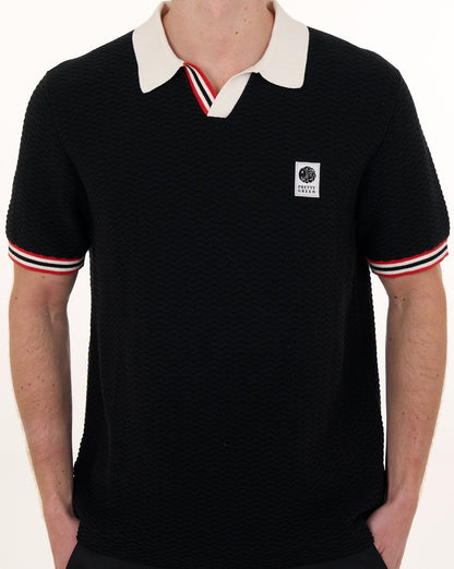 Pretty Green Stratosphere Strickpolo Schwarz