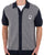 Pretty Green Roxy Knit Short Sleeve Shirt Grey/Navy