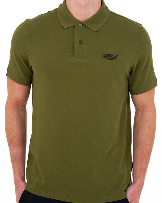 Barbour International Essential Polo Olivgrün