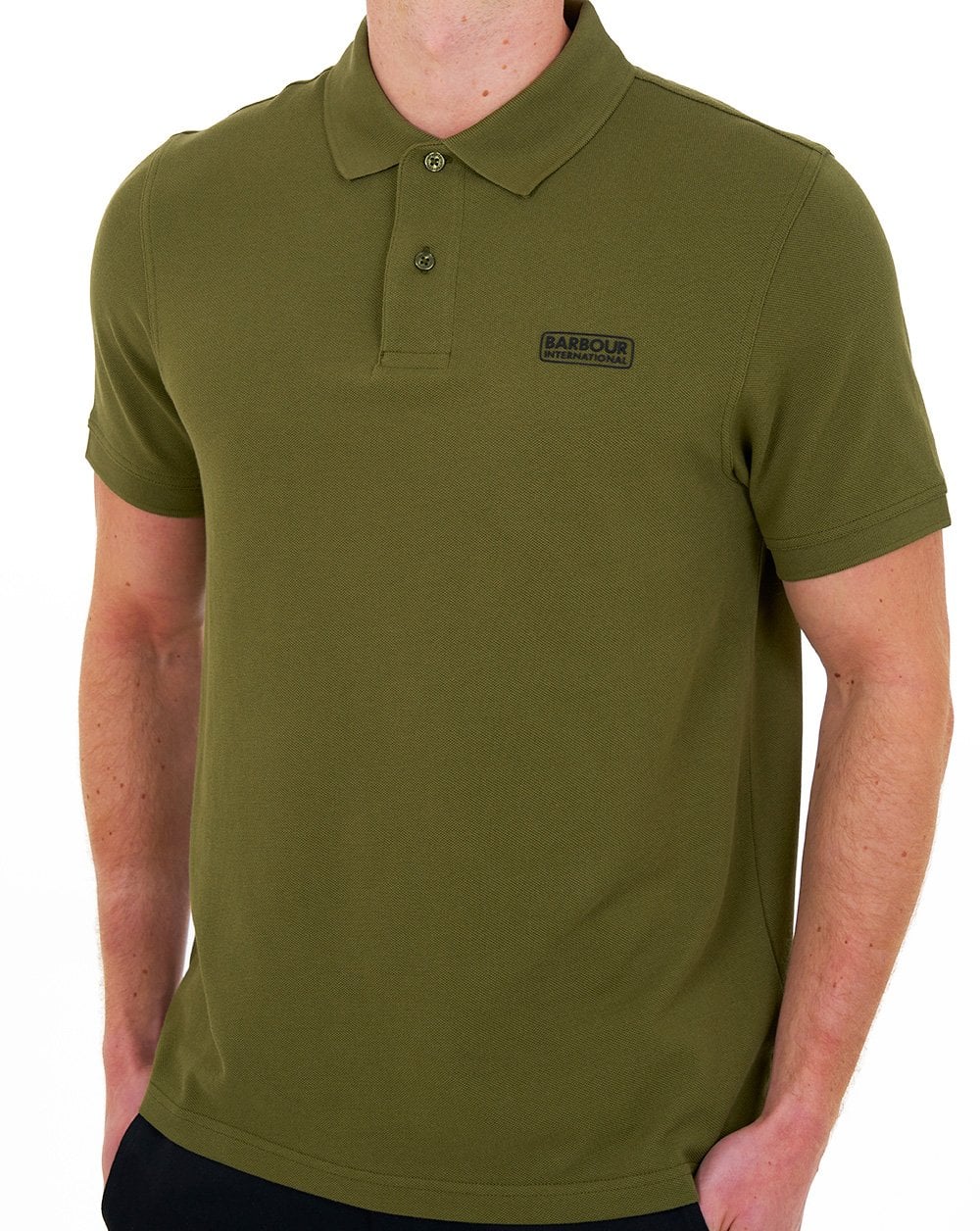 Barbour International Essential Polo Olivgrün