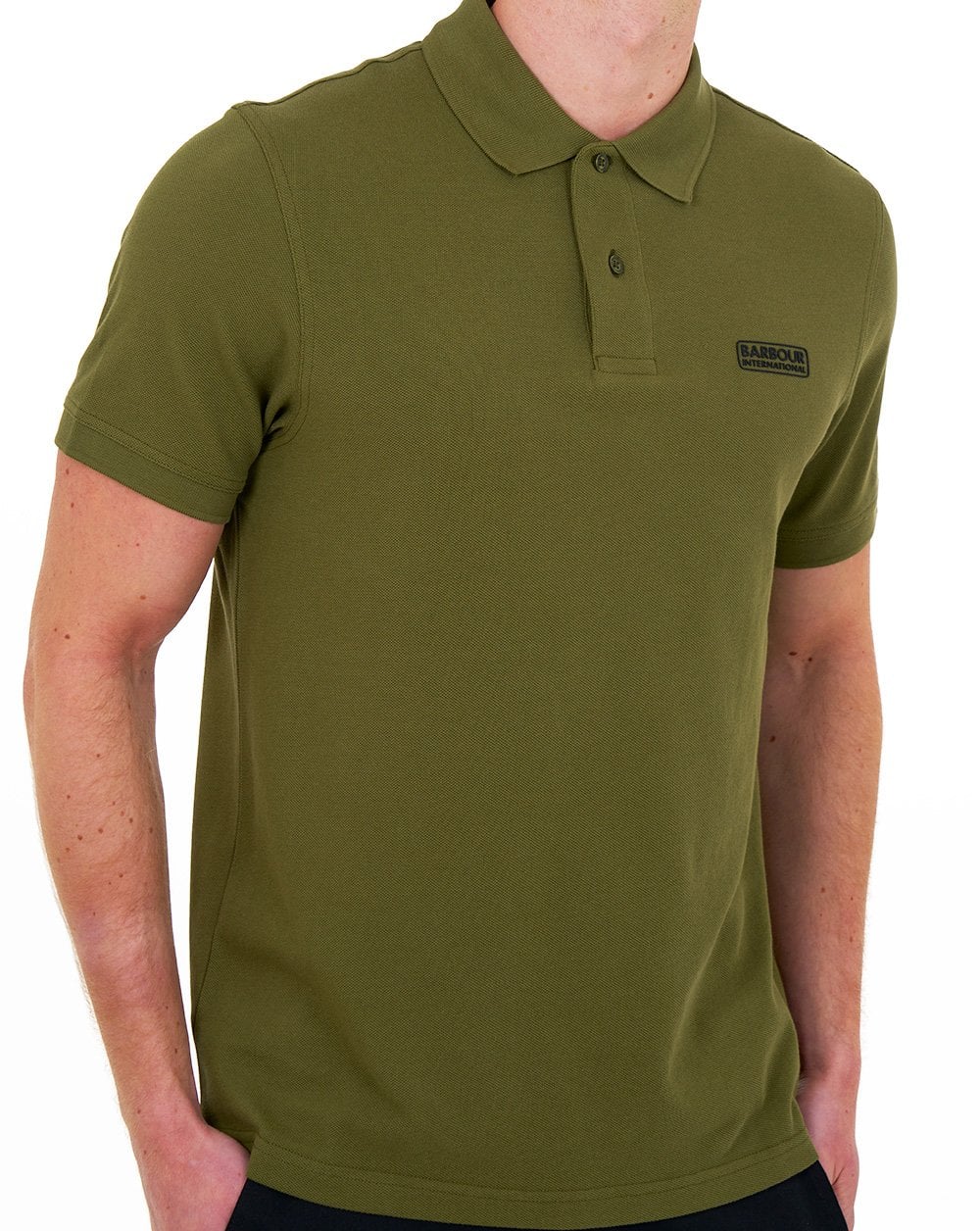 Barbour International Essential Polo Olivgrün