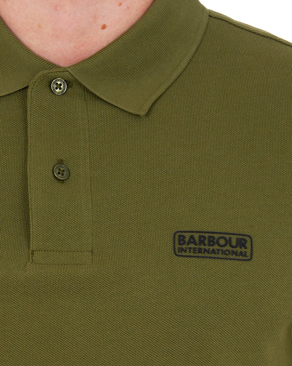 Barbour International Essential Polo Olivgrün