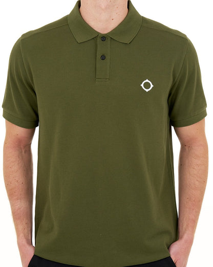 MA.STRUM Pique Polo Bronzegrün