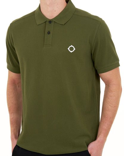 MA.STRUM Pique Polo Bronzegrün