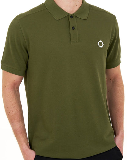 MA.STRUM Pique Polo Bronzegrün