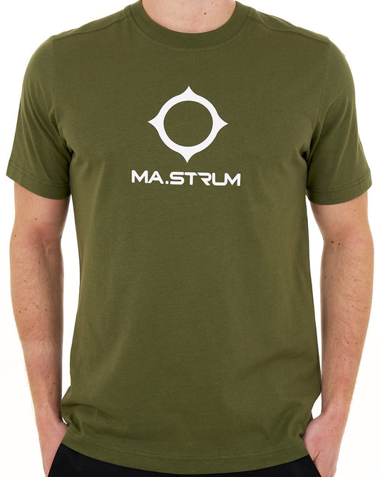 MA.STRUM Beam Logo T-Shirt Bronze Grün