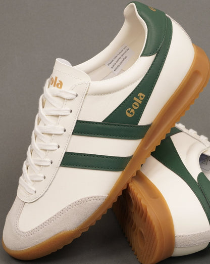 Gola Torpedo Leder-Sneaker Off-White / Evergreen