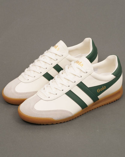 Gola Torpedo Leder-Sneaker Off-White / Evergreen