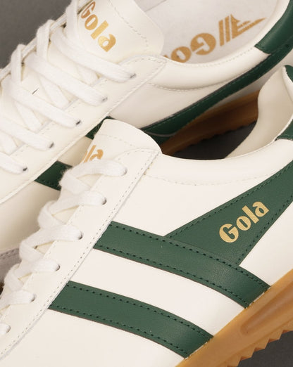 Gola Torpedo Leder-Sneaker Off-White / Evergreen