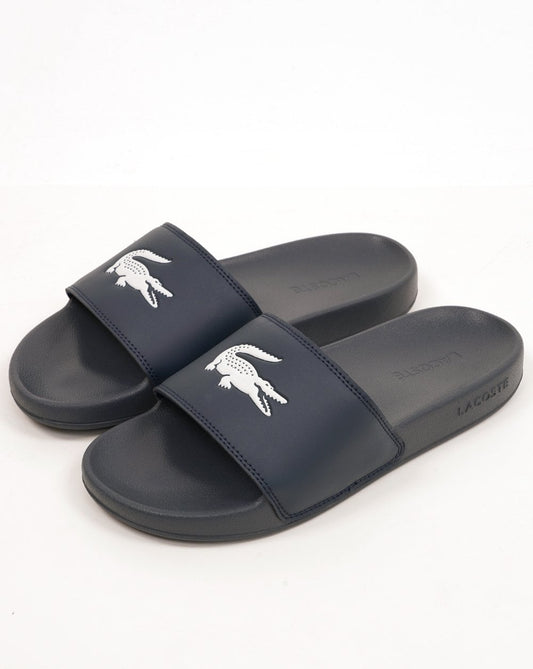 Lacoste Croc Serve Slides 0.0 Marineblau/Weiß