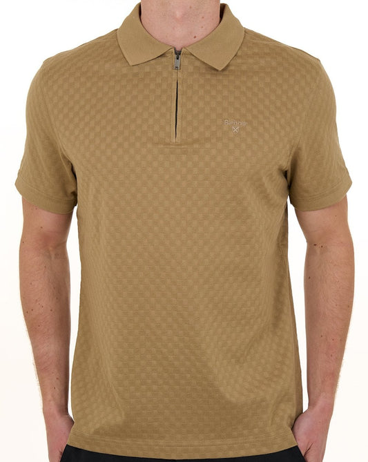 Barbour Hockham Tailored Polo Washed Stone