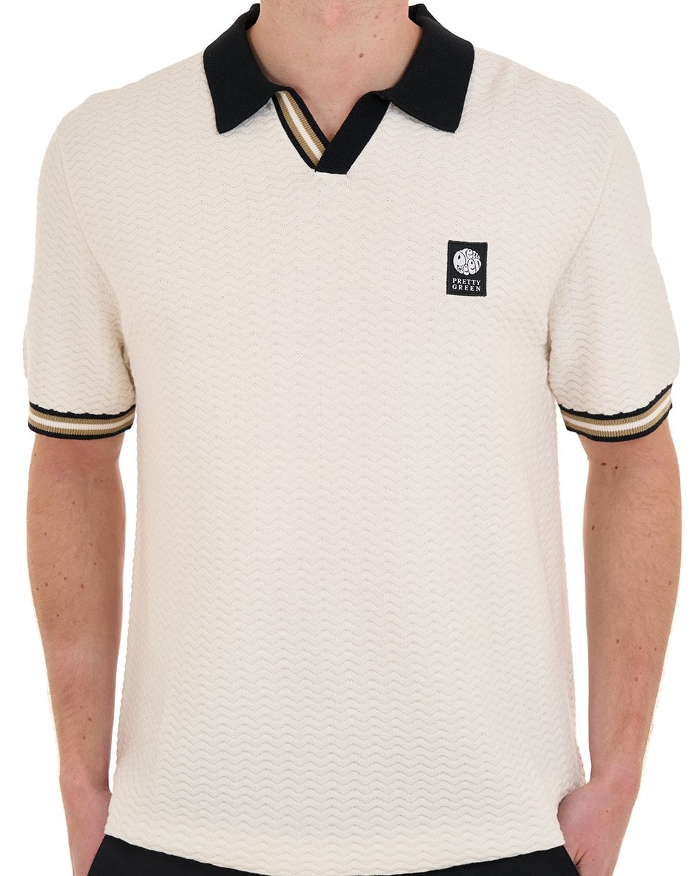 Pretty Green Stratosphere Strickpolo Weiß