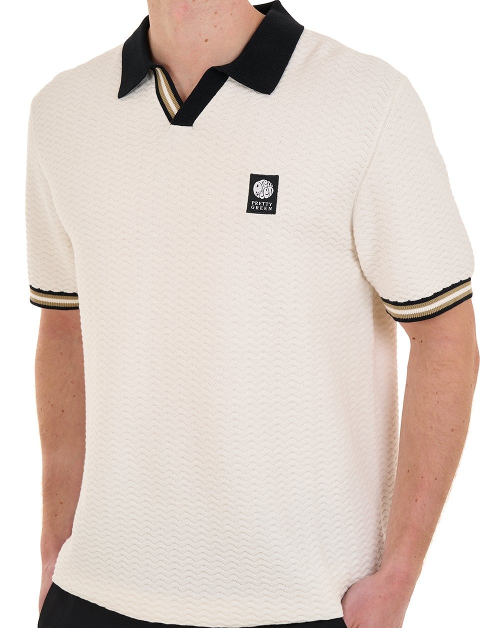 Pretty Green Stratosphere Strickpolo Weiß