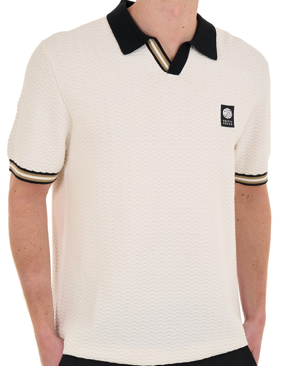 Pretty Green Stratosphere Strickpolo Weiß