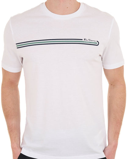 Ben Sherman Core Stripe T-Shirt Weiß