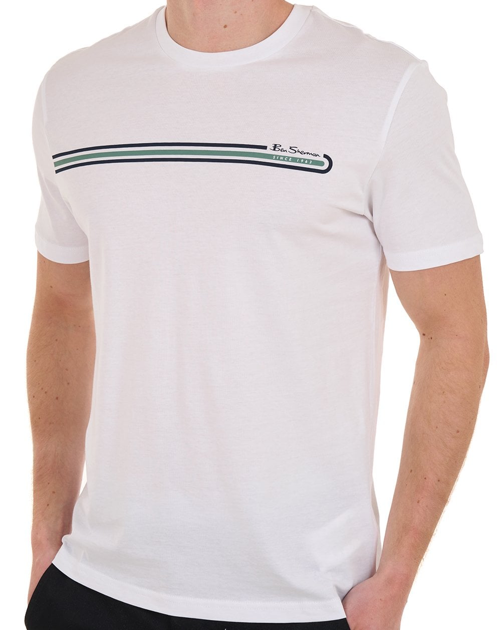Ben Sherman Core Stripe T-Shirt Weiß