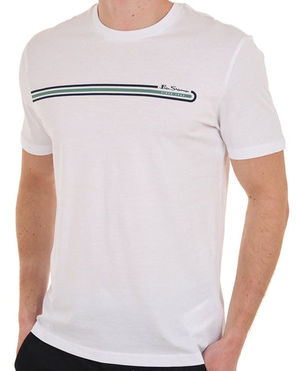 Ben Sherman Core Stripe T-Shirt Weiß
