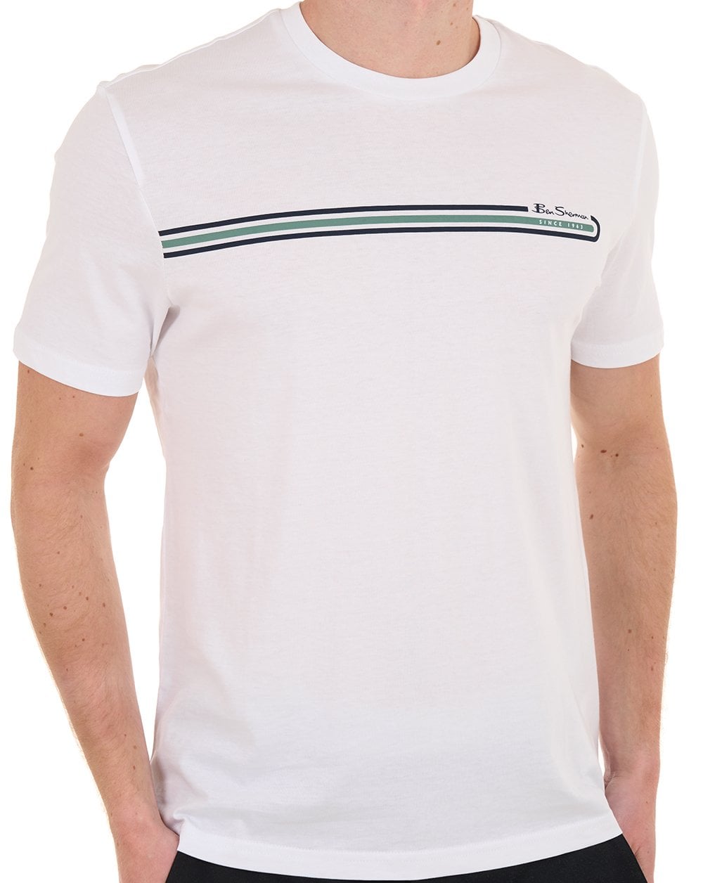 Ben Sherman Core Stripe T-Shirt Weiß