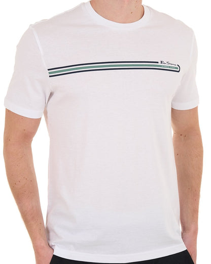 Ben Sherman Core Stripe T-Shirt Weiß