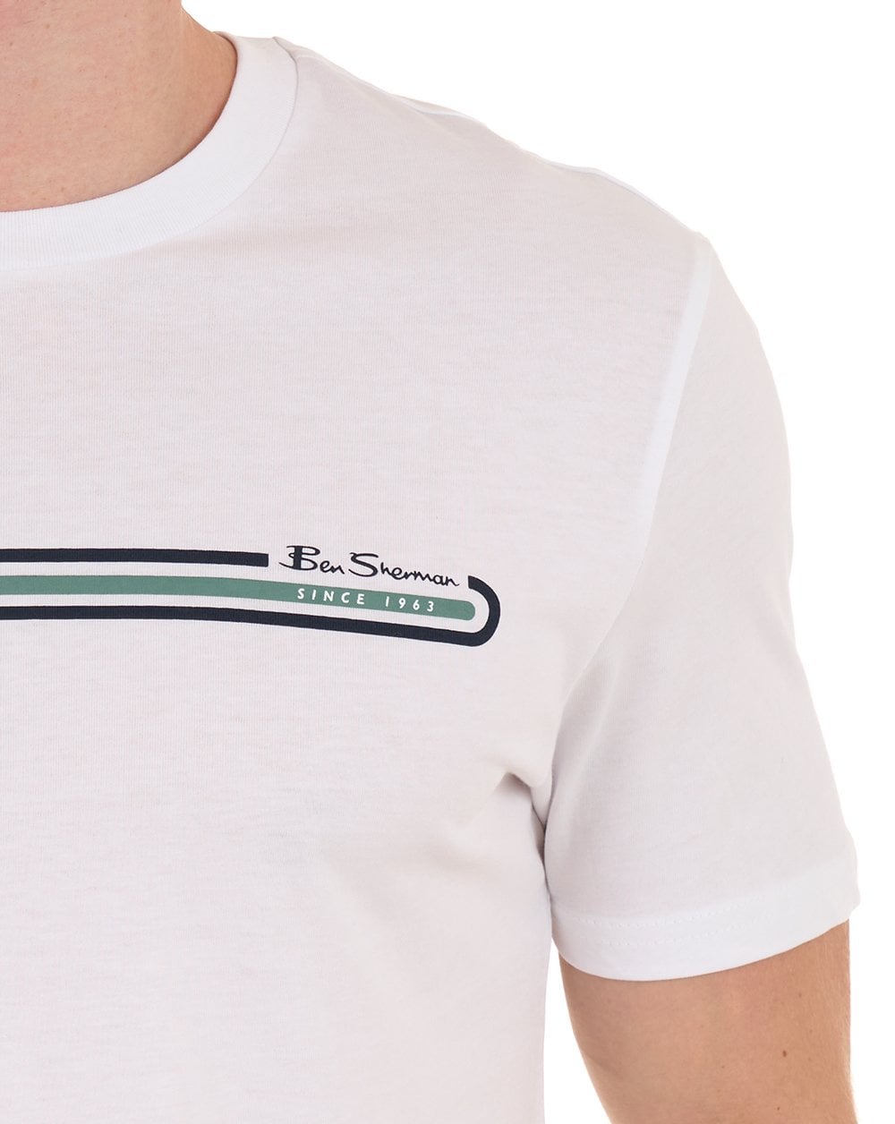 Ben Sherman Core Stripe T-Shirt Weiß