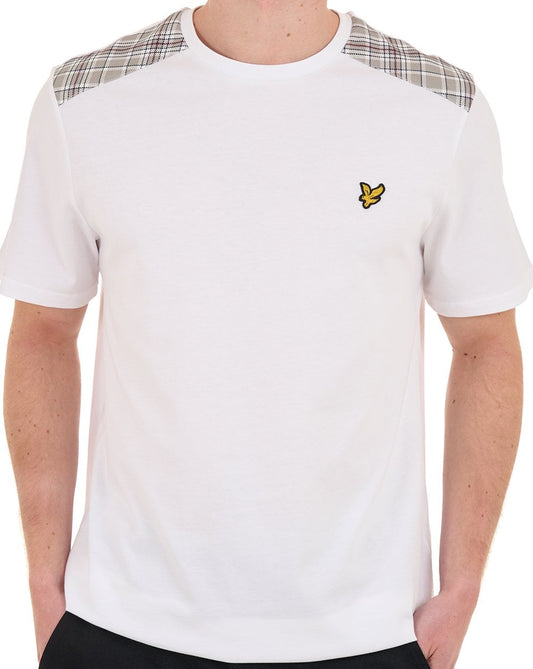 Lyle & Scott kariertes T-Shirt, weiß