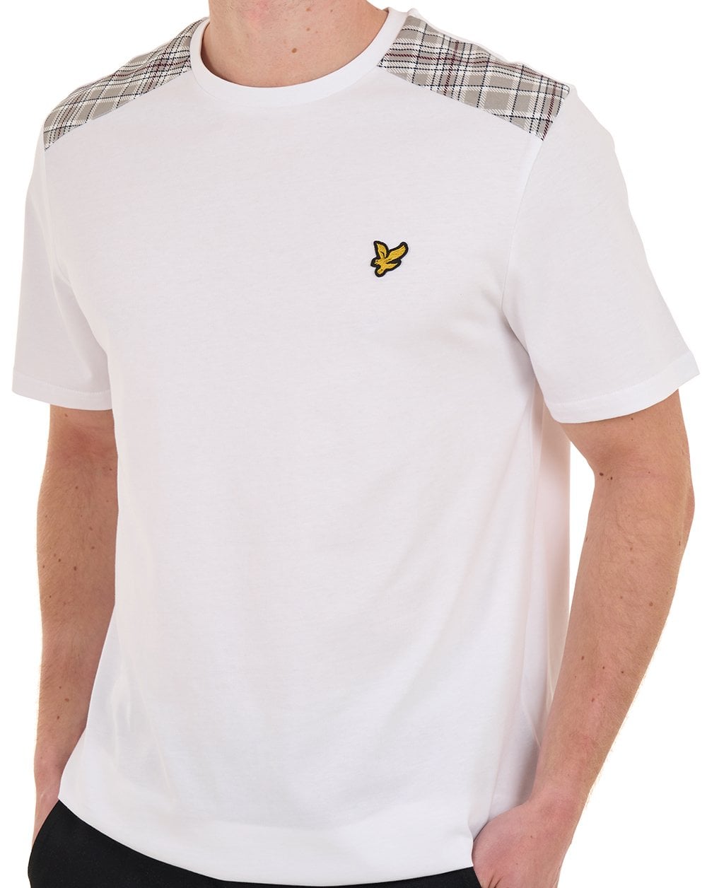 Lyle & Scott kariertes T-Shirt, weiß